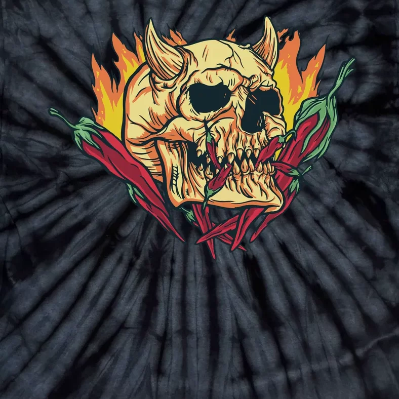 Hot Chili Demon Skull Tie-Dye T-Shirt