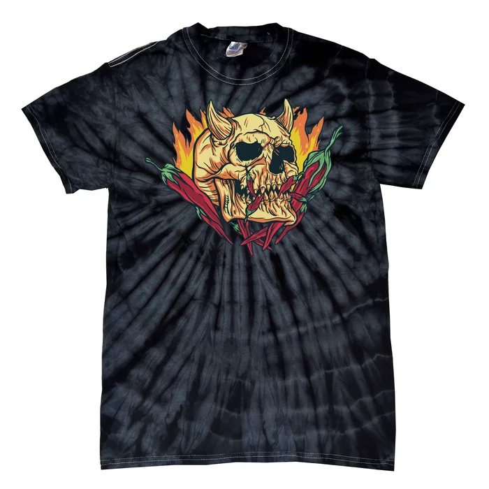 Hot Chili Demon Skull Tie-Dye T-Shirt