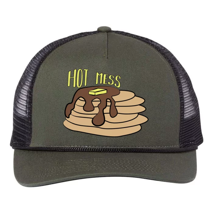 Hot Mess Pancakes Retro Rope Trucker Hat Cap