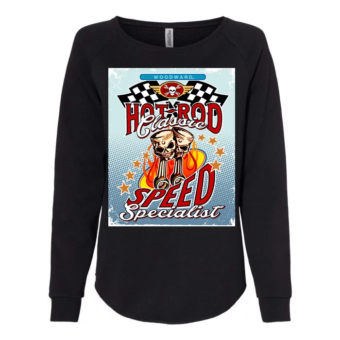 Hot Rod Classic Speed Specialist Woodward Ave Womens California Wash Sweatshirt