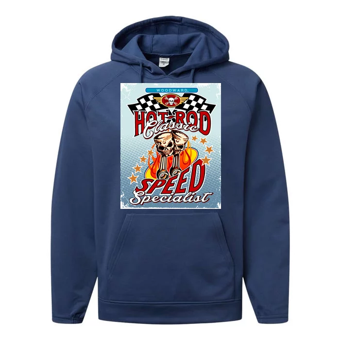 Hot Rod Classic Speed Specialist Woodward Ave Performance Fleece Hoodie