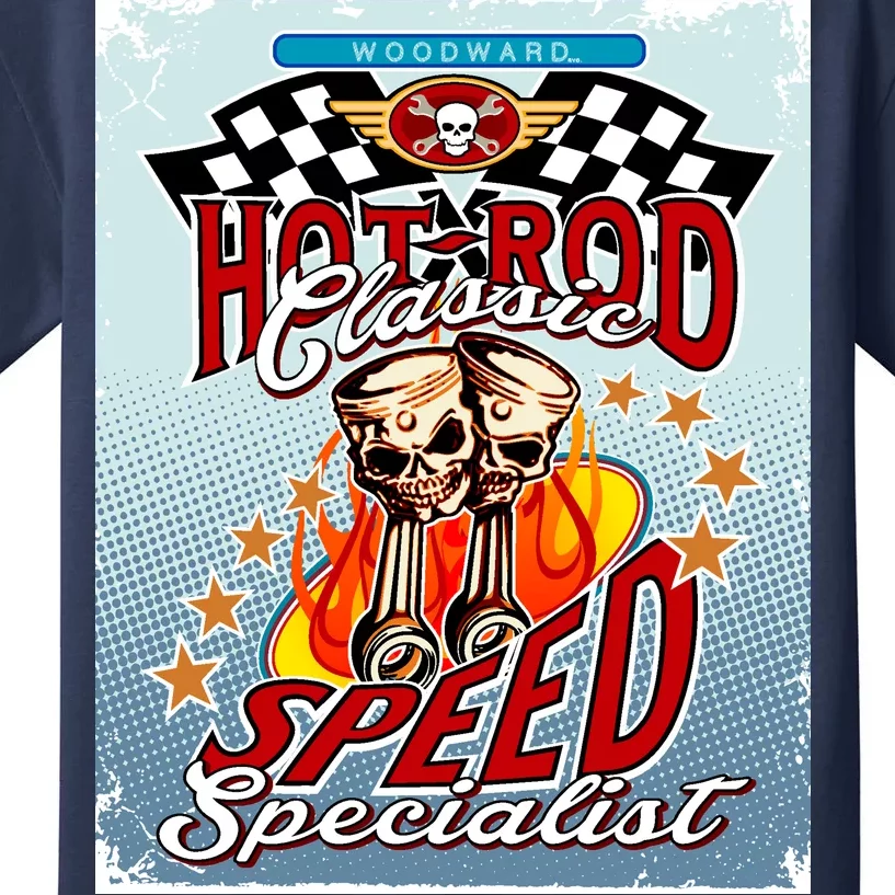 Hot Rod Classic Speed Specialist Woodward Ave Kids T-Shirt