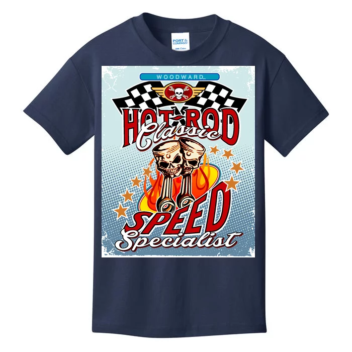 Hot Rod Classic Speed Specialist Woodward Ave Kids T-Shirt