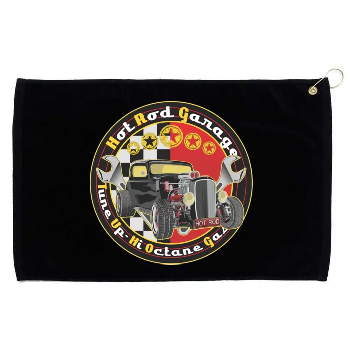 Hot Rod Garage Grommeted Golf Towel