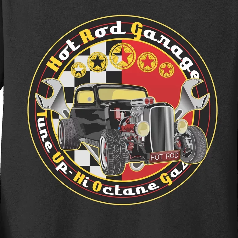 Hot Rod Garage Kids Long Sleeve Shirt