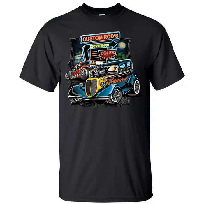 Hot Rods Custom Rod's Drive Thru Diner Tall T-Shirt