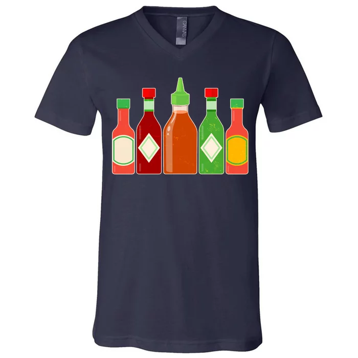 Hot Sauce Bottle Collection V-Neck T-Shirt