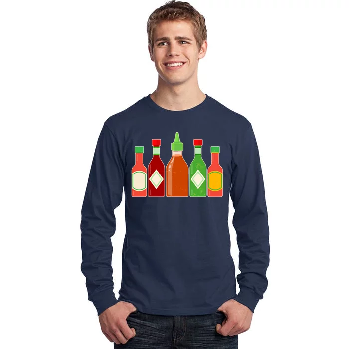 Hot Sauce Bottle Collection Tall Long Sleeve T-Shirt