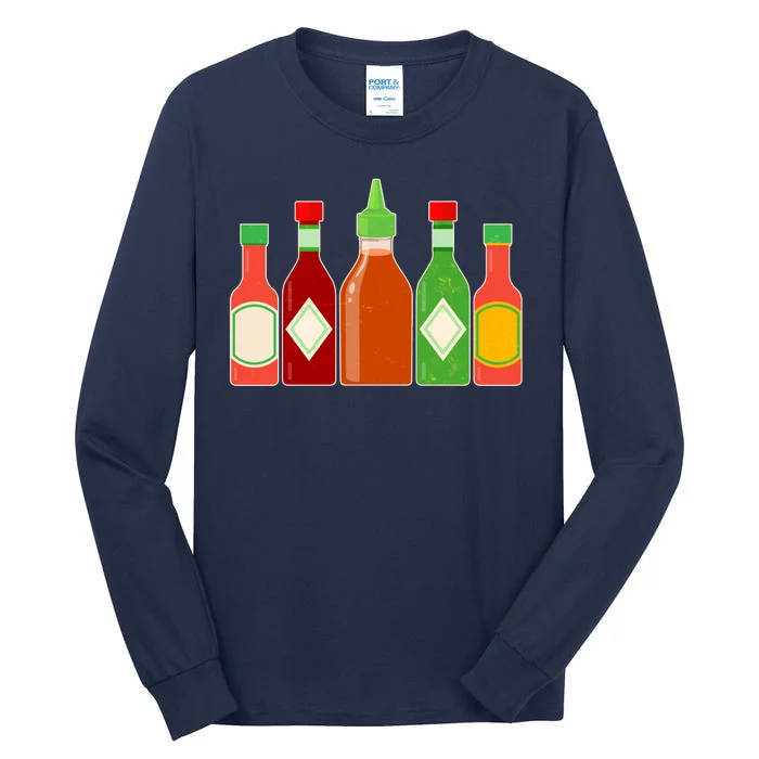 Hot Sauce Bottle Collection Tall Long Sleeve T-Shirt