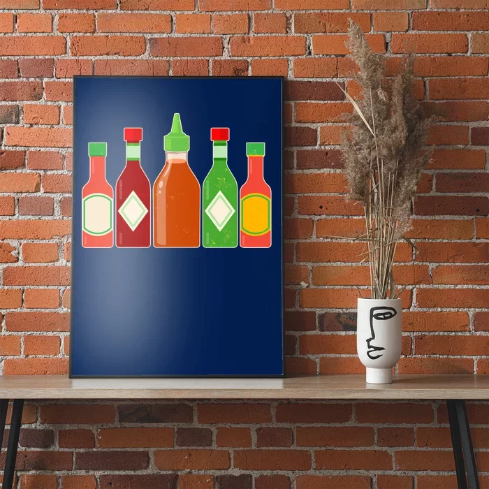 Hot Sauce Bottle Collection Poster