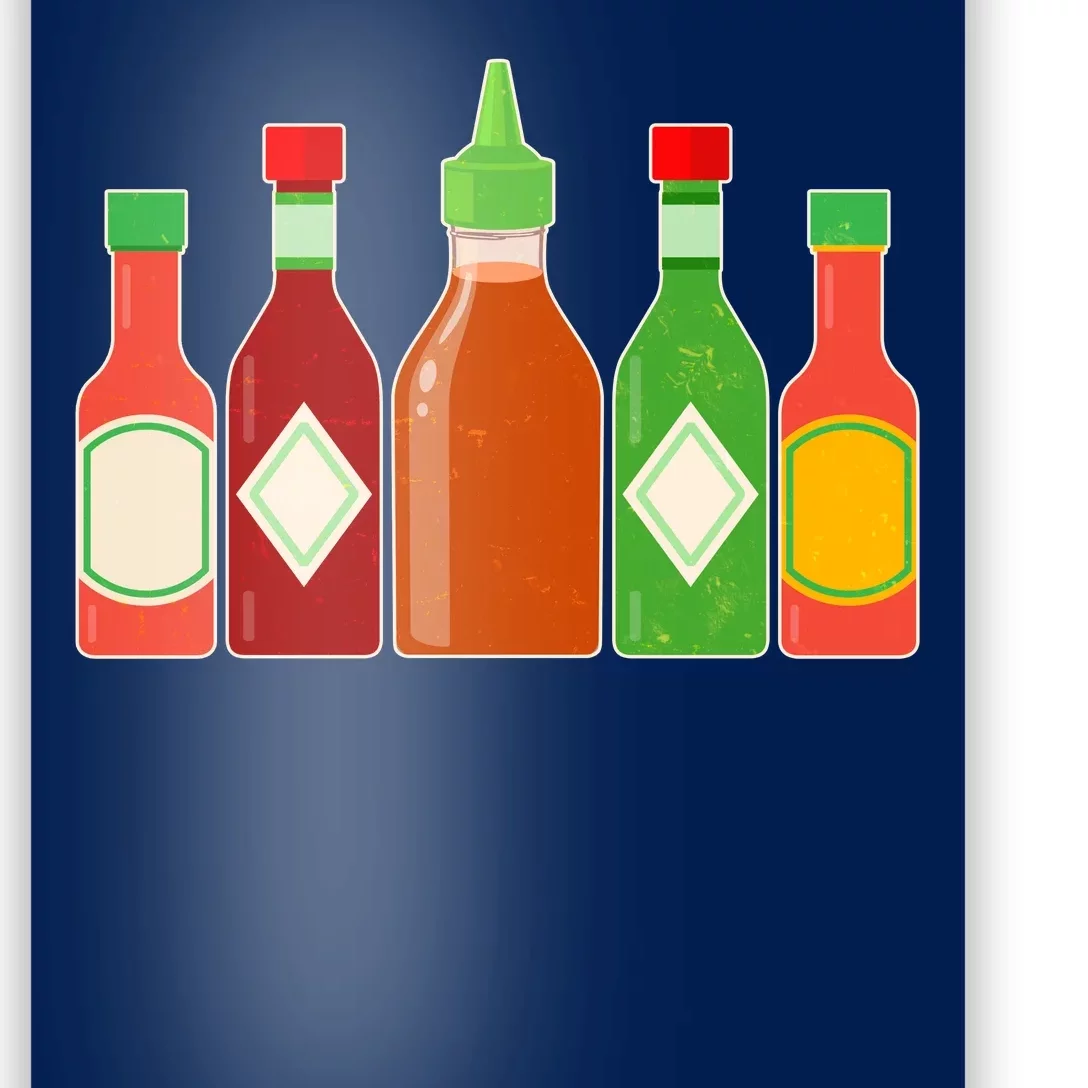 Hot Sauce Bottle Collection Poster