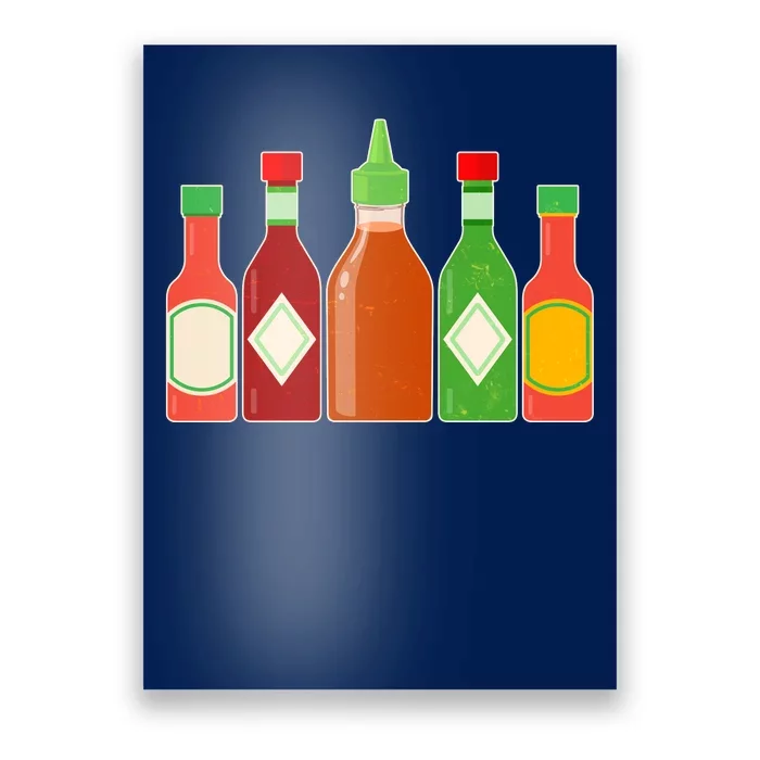 Hot Sauce Bottle Collection Poster