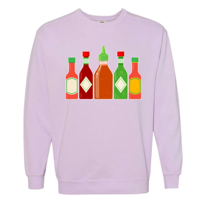 Hot Sauce Bottle Collection Garment-Dyed Sweatshirt