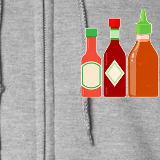 Hot Sauce Bottle Collection Full Zip Hoodie