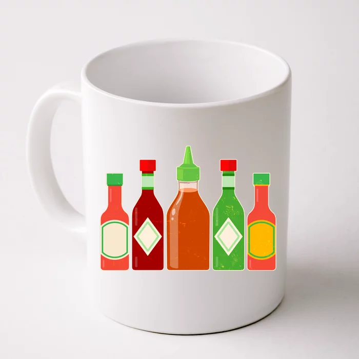 Hot Sauce Bottle Collection Front & Back Coffee Mug