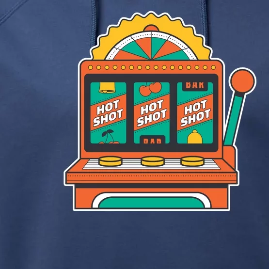 Hot Shot Slot Machine Performance Fleece Hoodie