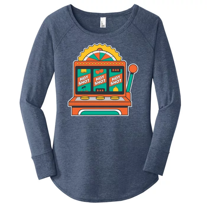 Hot Shot Slot Machine Women's Perfect Tri Tunic Long Sleeve Shirt