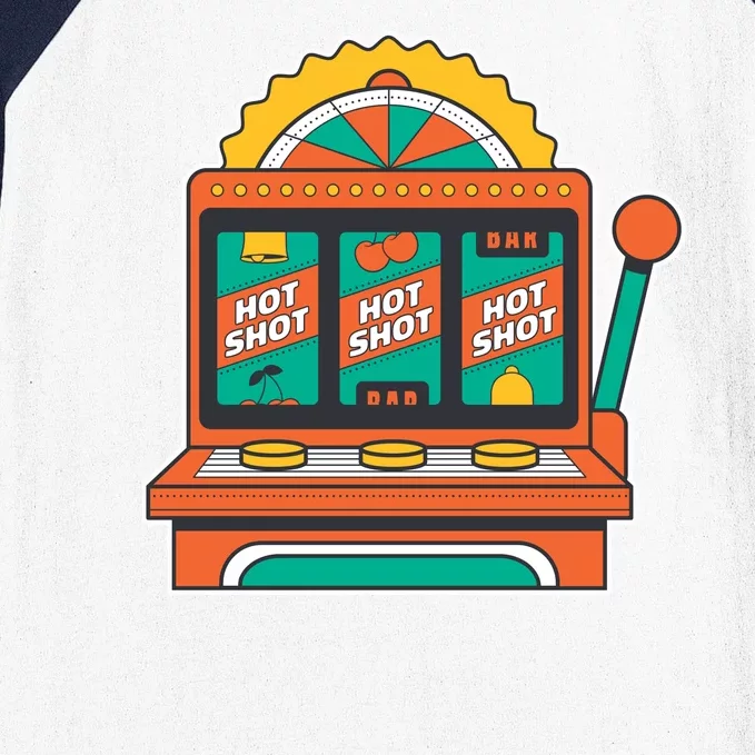 Hot Shot Slot Machine Baseball Sleeve Shirt