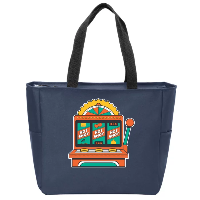 Hot Shot Slot Machine Zip Tote Bag