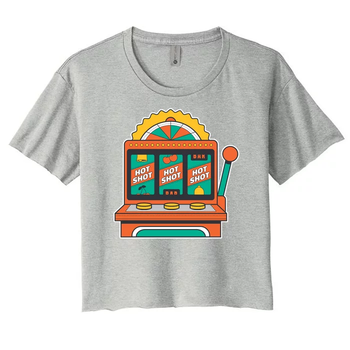 Hot Shot Slot Machine Women's Crop Top Tee