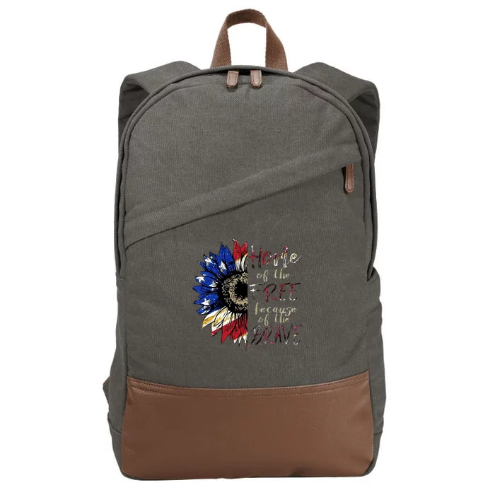 Home Of The Free Because Of The Brave Cotton Canvas Backpack