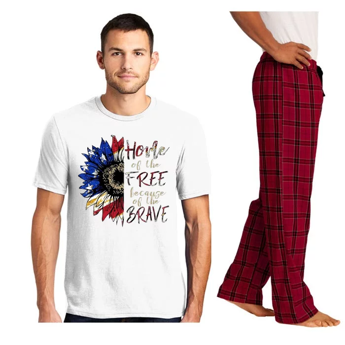 Home Of The Free Because Of The Brave Pajama Set