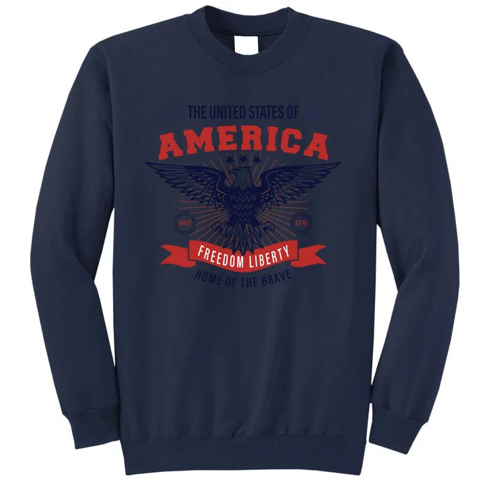 Home Of The Brave Tall Sweatshirt