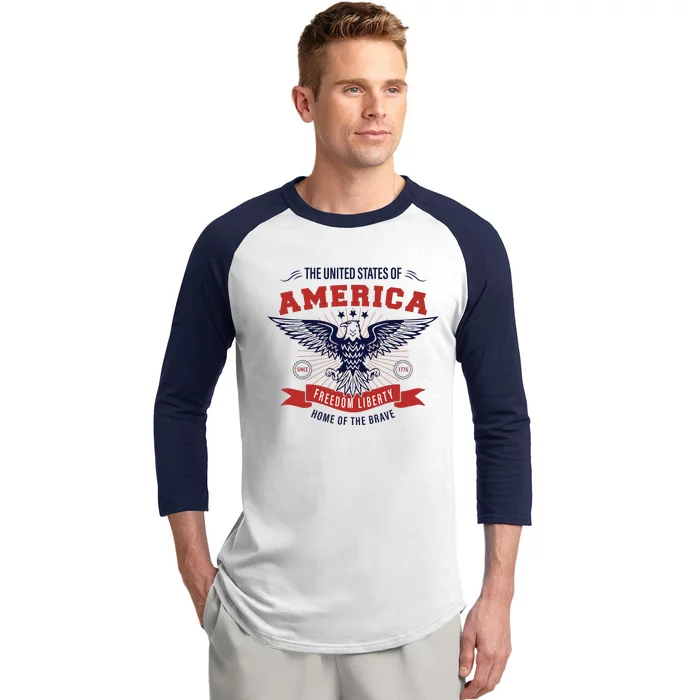 Home Of The Brave Baseball Sleeve Shirt