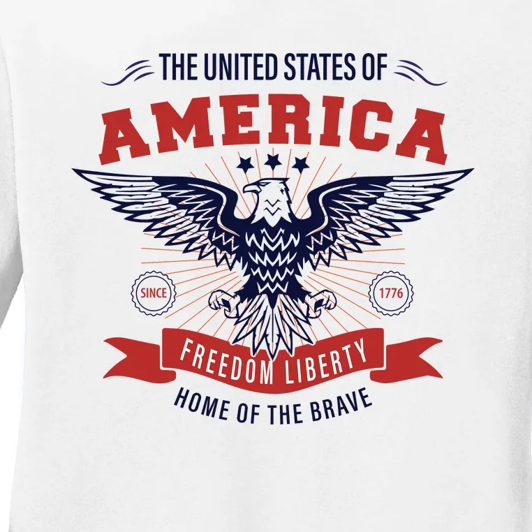 Home Of The Brave Ladies Long Sleeve Shirt