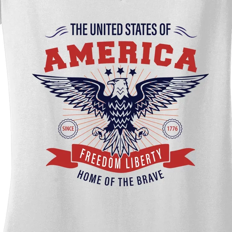 Home Of The Brave Women's V-Neck T-Shirt