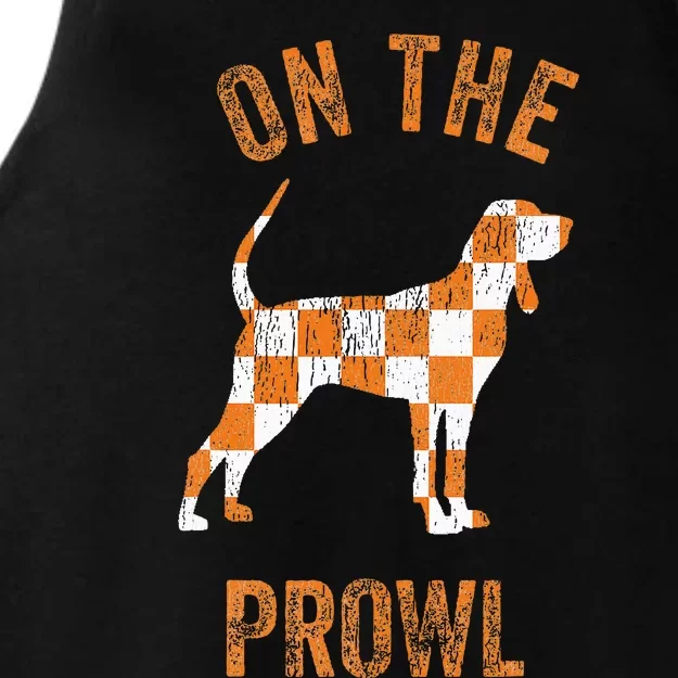 Hound On The Prowl Tennessee Dog TN Home State Volunteers Ladies Tri-Blend Wicking Tank