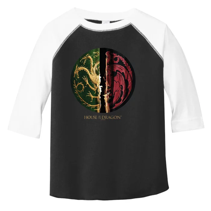 H.O.U.S.E Of The Dragon Green Vs Black H.O.U.S.E Targaryen Emblem Toddler Fine Jersey T-Shirt