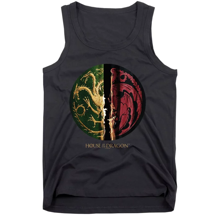 H.O.U.S.E Of The Dragon Green Vs Black H.O.U.S.E Targaryen Emblem Tank Top