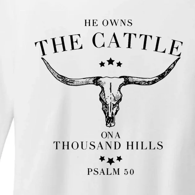 He Owns The Cattle On A Thousand Hills Womens CVC Long Sleeve Shirt