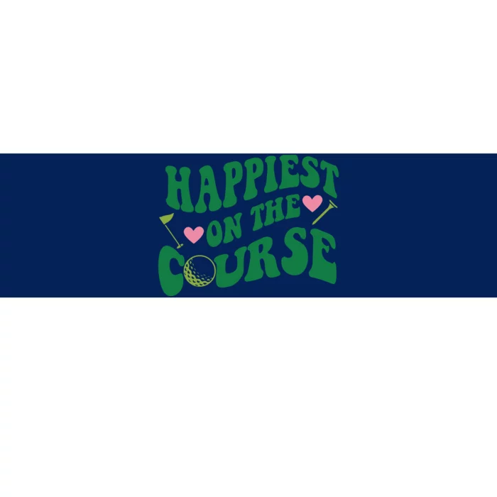 Happiest On The Course Golf Cute Golf Bumper Sticker