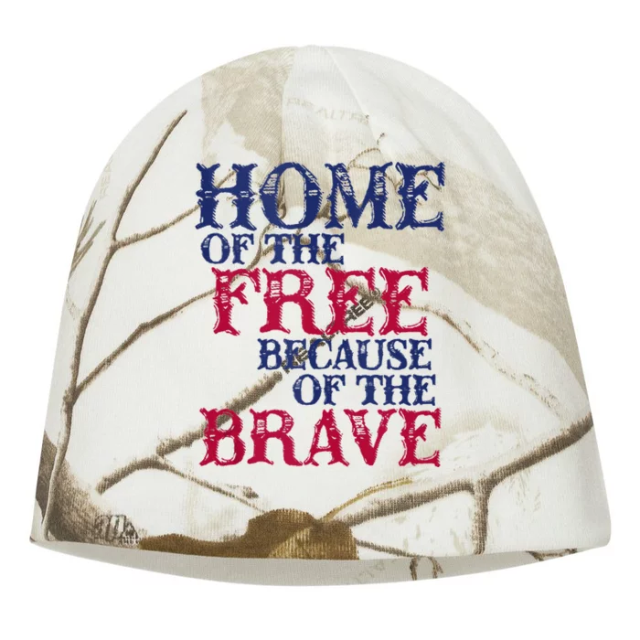 Home Of The Free Because Of The Brave Kati - Camo Knit Beanie