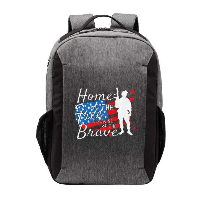 Home Of The Free Because Of The Brave July 4th Vector Backpack