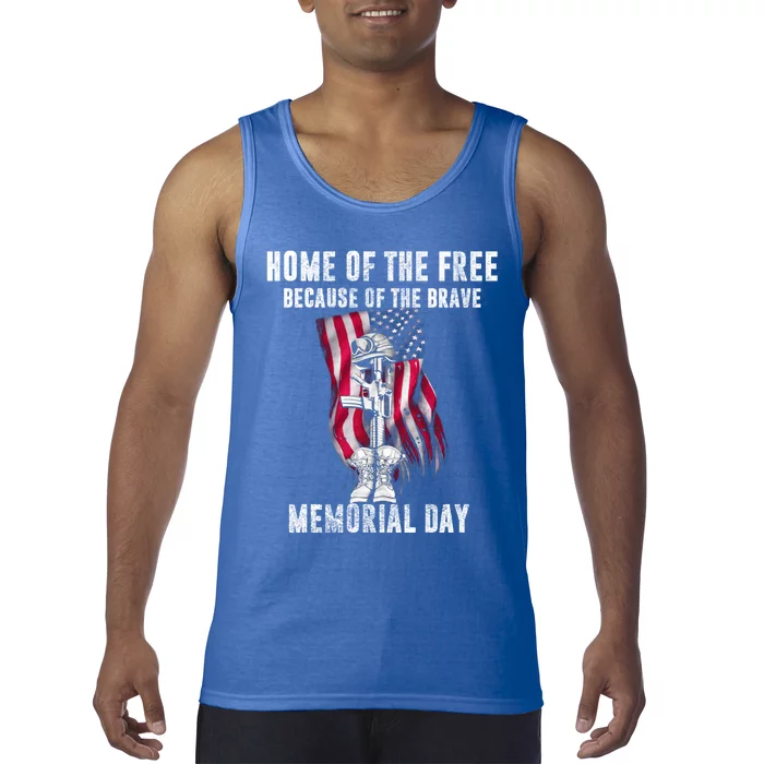 Home Of The Free Because Of The Brave Memorial Day Gift Tank Top