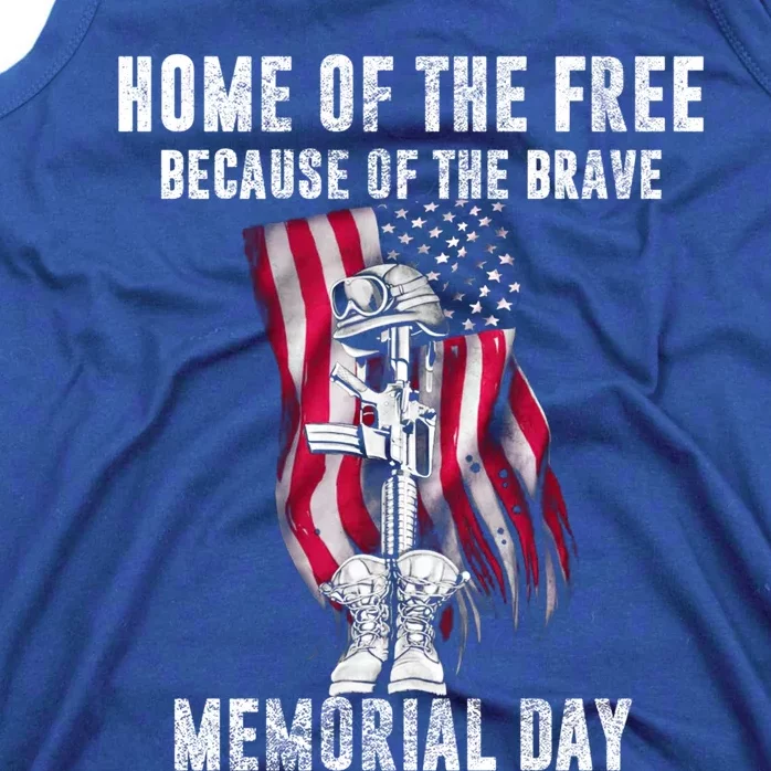 Home Of The Free Because Of The Brave Memorial Day Gift Tank Top