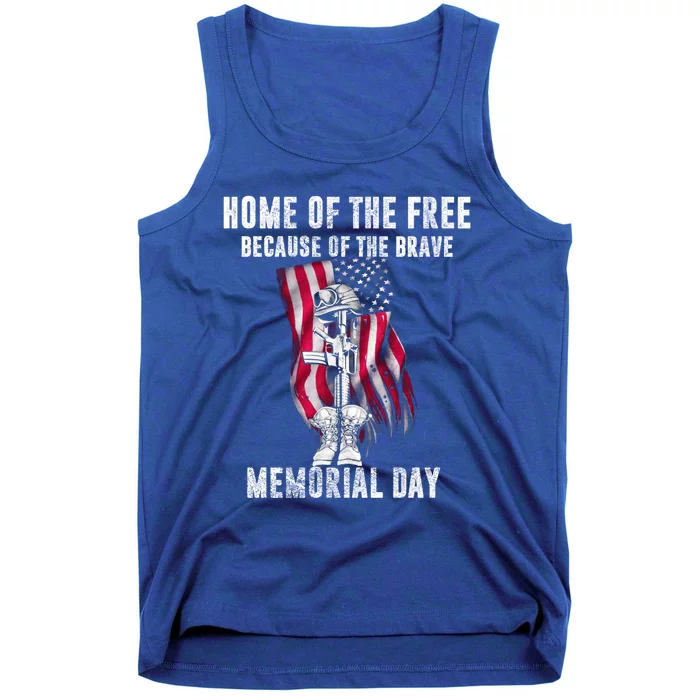 Home Of The Free Because Of The Brave Memorial Day Gift Tank Top