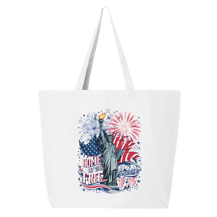 Home Of The Free America 1776 4th Of July 25L Jumbo Tote