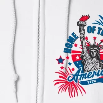 Home Of The Free America 1776 Party In The Usa Full Zip Hoodie