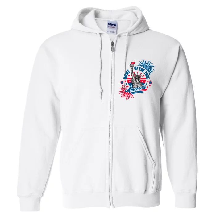 Home Of The Free America 1776 Party In The Usa Full Zip Hoodie