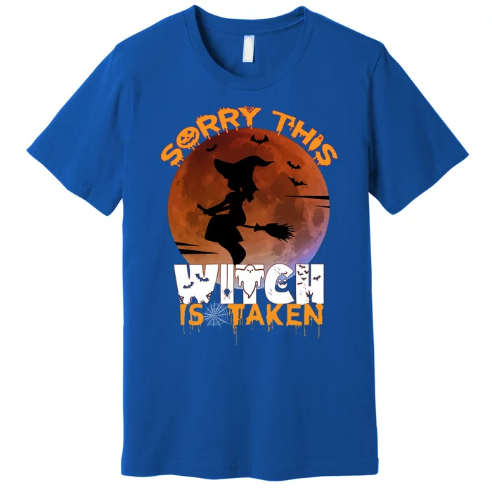 Halloween Occult This Witch Is Taken Spooky Gothic Moon Lol Cute Gift Premium T-Shirt