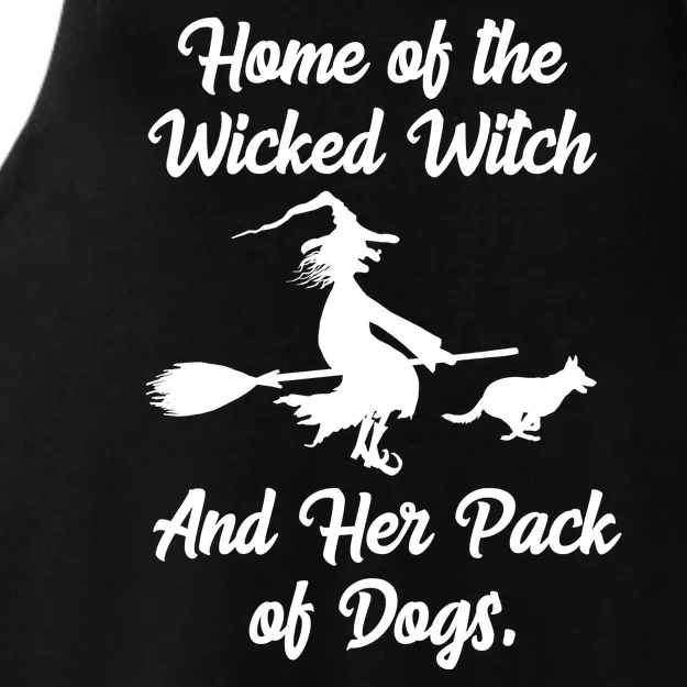 Home Of The Wicked Witch And Her Pack Of Dogs Funny Ladies Tri-Blend Wicking Tank