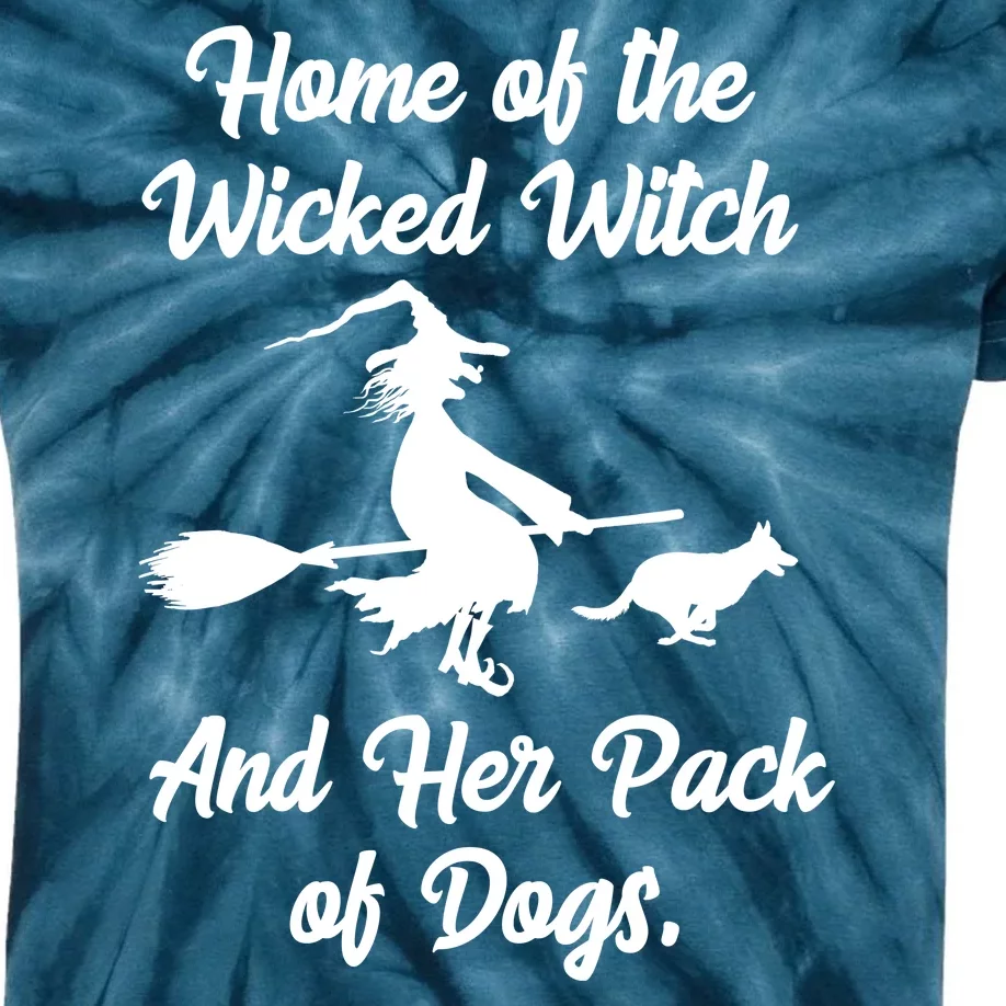 Home Of The Wicked Witch And Her Pack Of Dogs Funny Kids Tie-Dye T-Shirt