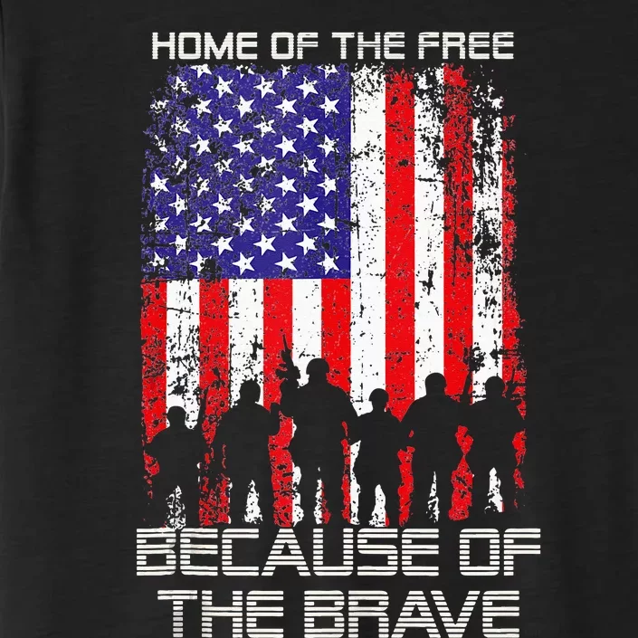 Home Of The Free Because Of The Brave Patriotic Veterans ChromaSoft Performance T-Shirt