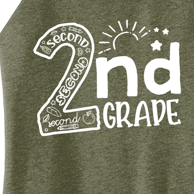 Hello On To 2nd Grade Teachers Boy and Team Secound Grade Women’s Perfect Tri Rocker Tank