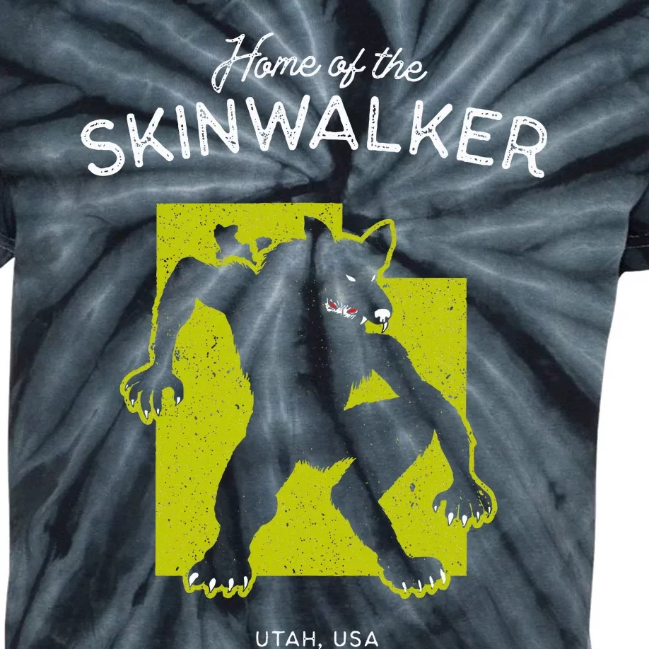 Home Of The Skinwalker Utah Usa Cryptid Kids Tie-Dye T-Shirt