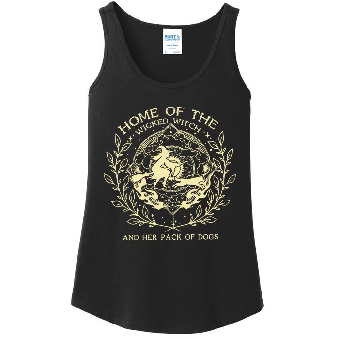 Home Of The Wicked Witch And Her Pack Of Dogs Print Ladies Essential Tank